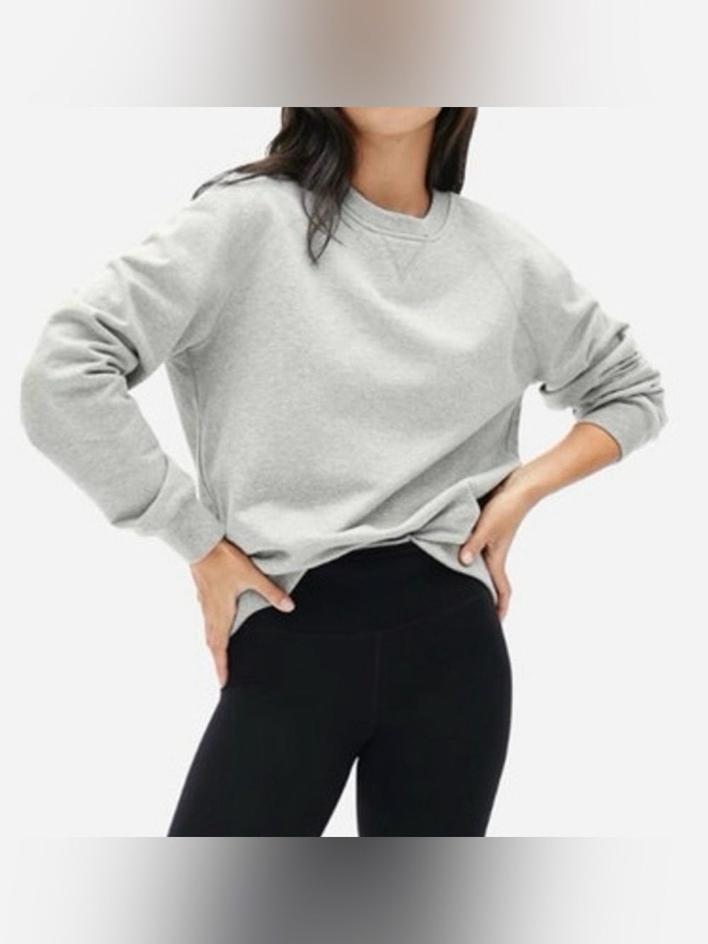 EVERLANE Grey 100% Cotton Crewneck Sweatshirt Women’s Size S